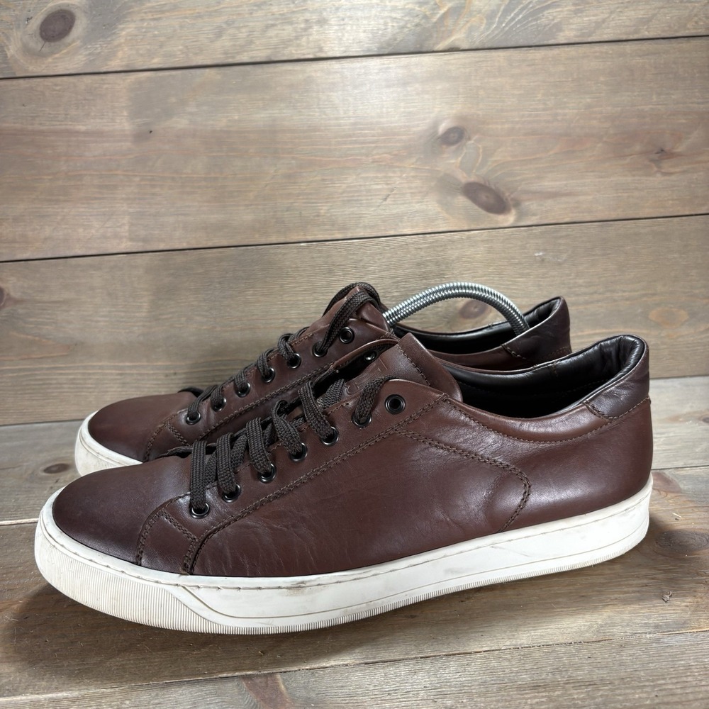 bruno magli westy mens size 13 shoes brown leather comfort walking work sneakers